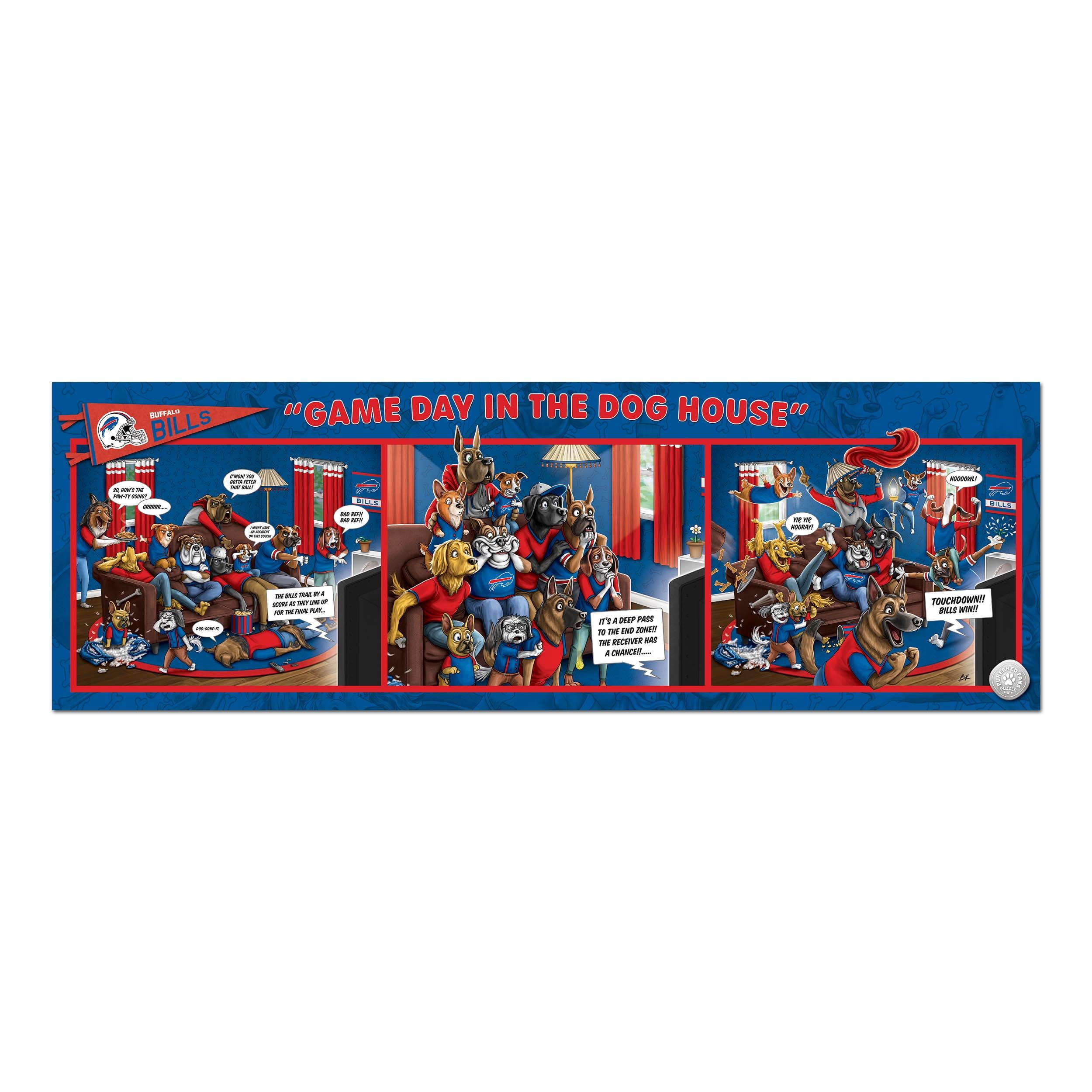 YouTheFan NFL Buffalo Bills Purebred Fans Gameday in the Dog House 1000PC Puzzle