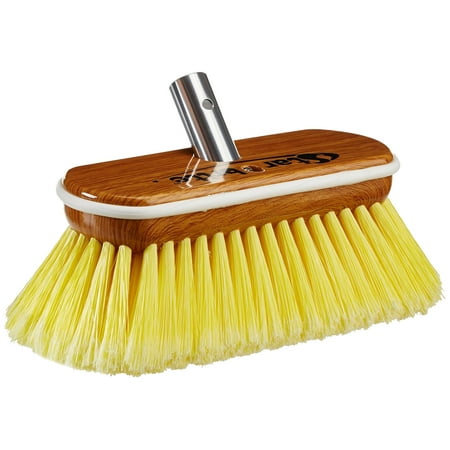 Star brite Premium 8" Soft Bristle Wash Brush, Synthetic Wood Block Head