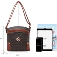 thumbnail image 4 of M MARCO Crossbody Purses for Women Multi Pockets Large Crossbody Bags Signature Crossover Shoulder Hobo Bags Monogram, 4 of 7