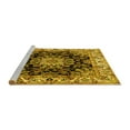 thumbnail image 2 of Ahgly Company Machine Washable Indoor Square Medallion Yellow Traditional Area Rugs, 8' Square, 2 of 4