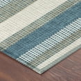 thumbnail image 3 of Addison Rugs Chantille Indoor/Outdoor Transitional Stripes Teal Machine Washable Rectangle Rug, 3' x 5', 3 of 8