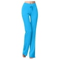 thumbnail image 1 of Pantalones de yoga para mujer talla grande 2025 - Pantalones de entrenamiento elásticos de cintura alta y pierna ancha - Cordón, poliéster y spandex - S-XXXXL, 1 of 6