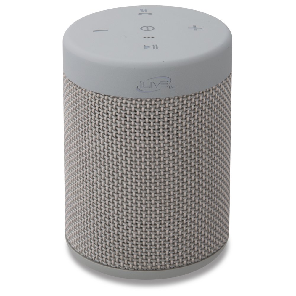 iLive ISBW108 Waterproof Fabric Wireless Bluetooth Speaker Gray