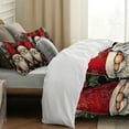 thumbnail image 3 of Pratyus Gnomes Christmas Wreath Holly 3-Piece Bedding Set Modern Soft Bedroom Decor Easy to Clean 87x68in, 3 of 8