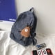 thumbnail image 5 of Sonducket para niña, bolsa de estudiante, bolso de hombro, multicolor, de gran capacidad, de pana, estilo Ins, dulce regalo, ligero Mochilas Azul (sin colgante) Sonducket AP018938-04, 5 of 6
