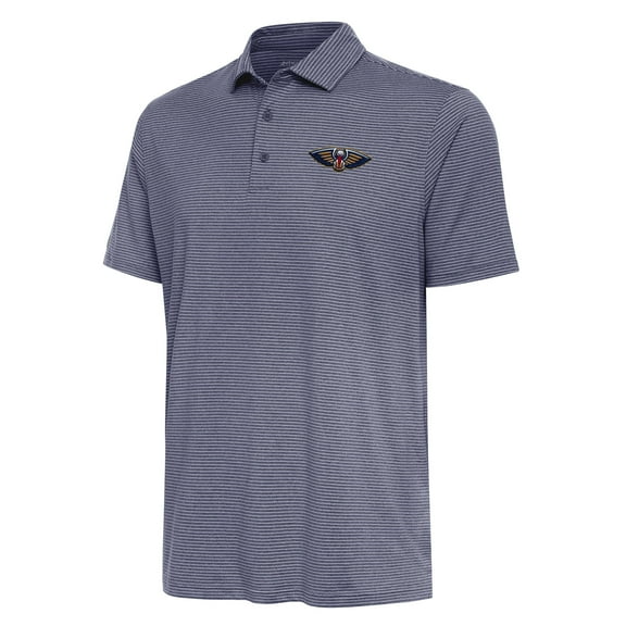 Men's Antigua Heather Navy New Orleans Pelicans Scheme Polo