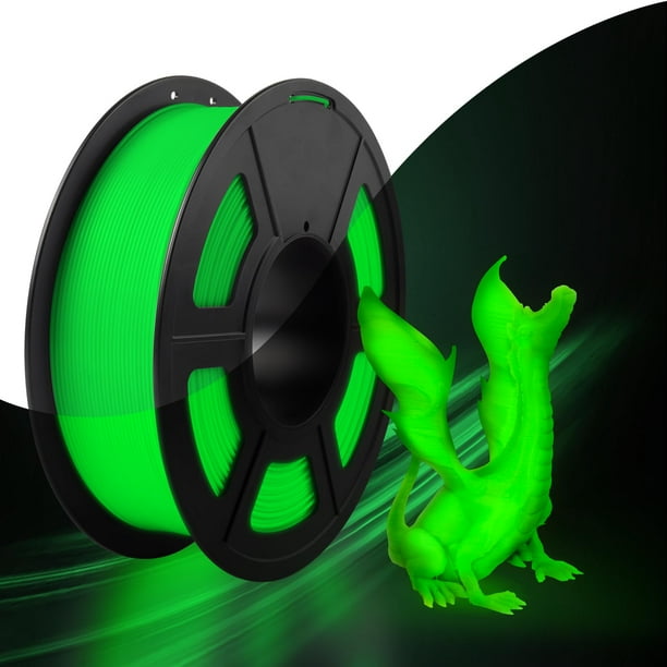 Filamento para impresora 3D SUNLU que brilla en la oscuridad, PLA, 1,75 mm, 1 kg