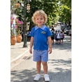 thumbnail image 6 of BemeyourBBs Toddler Baby Boy Back to School Outfit Kids Kindergarten Outfits Baby Boys Summer Clothes School Bus Embroidered Short Sleeve Zipper Lapel Shirt Tops and Plaid Pockets Shorts 2 Piece Set, 6 of 9