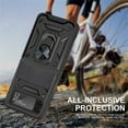 thumbnail image 5 of Galaxy Z Flip 4 Case, TECH CIRCLE 360 Ring Kickstand Magnetic & Slide Camera Protector Military-Grade Rugged Hybrid Protective Cover for Samsung Galaxy Z Flip 4 2022, Black, 5 of 8
