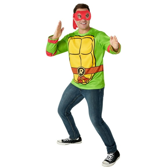 Teenage Mutant Ninja Turtles Classic Raphael Costume Top and Mask for Adults by Rubies, Men's Medium