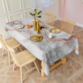 thumbnail image 3 of Gray Rose Gold Marble Pattern Rectangle Tablecloth 60"x102",Waterproof Polyester Rectangle Table Cloth, Wipeable Spillproof Polyester Tablecloth for Dining, Camping, Indoor and Outdoor, 3 of 6