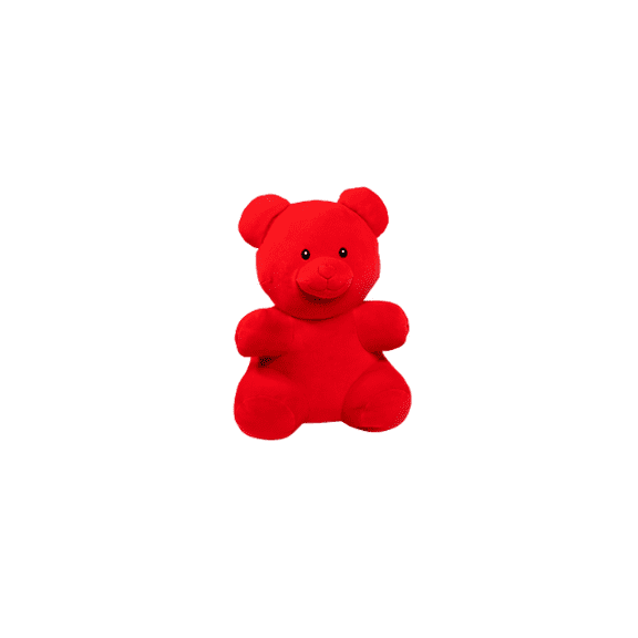 16-Inch Red Gummy Bear Plush – Soft & Huggable Stuffed Animal for All Ages (Includes Bimsy Florn)