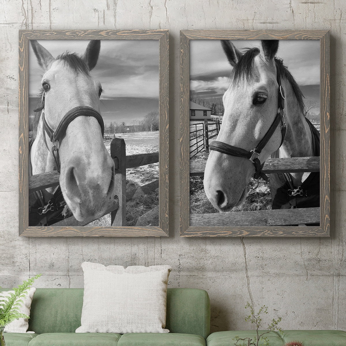 Caen - Premium Framed Canvas 2 Piece Set - Ready to Hang