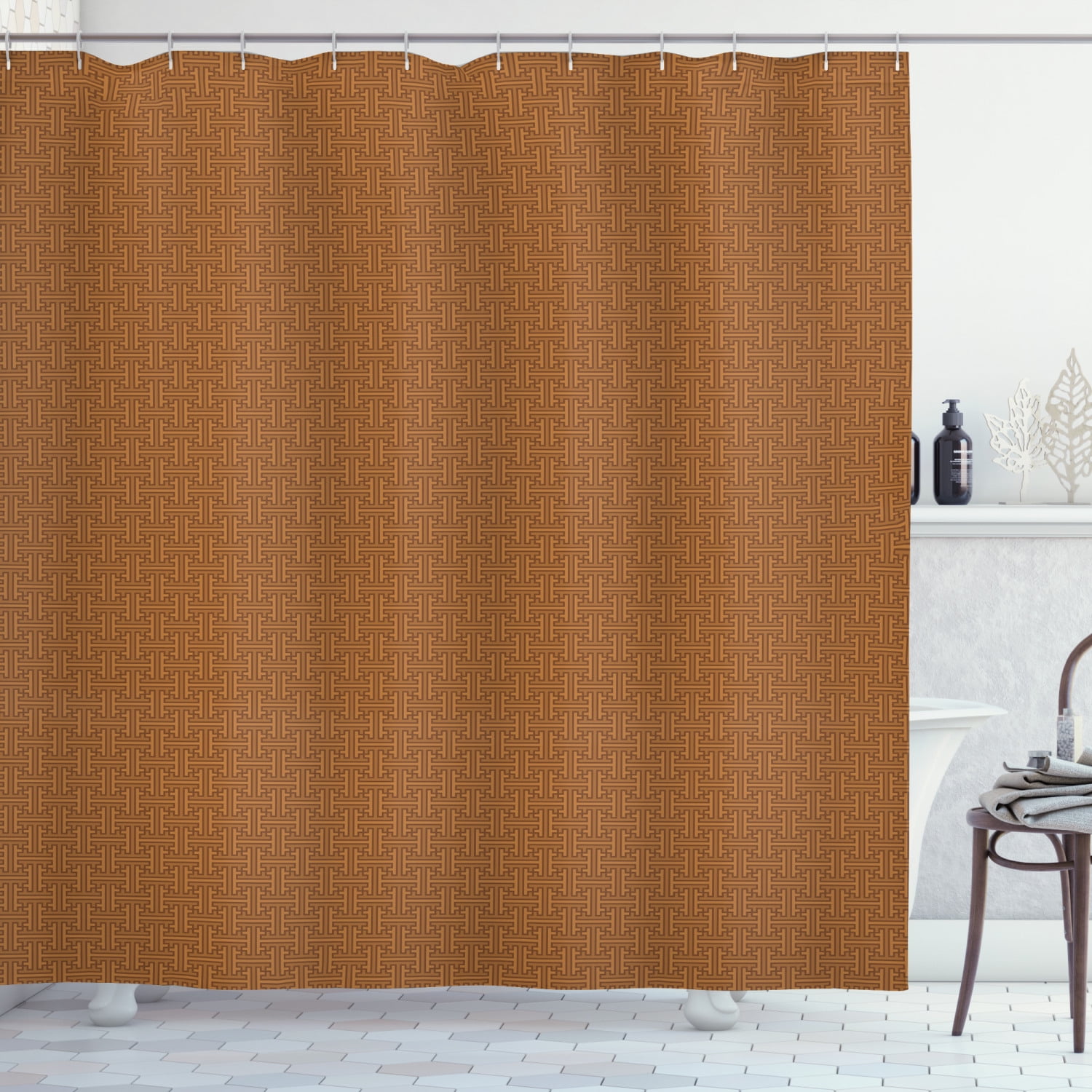 Ethnic Shower Curtain, Tribal Grid Design from Indonesia Ancient ...