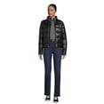 thumbnail image 2 of Time and Tru Women's Short Faux Leather Puffer Jacket, Sizes XS-3X, 2 of 5