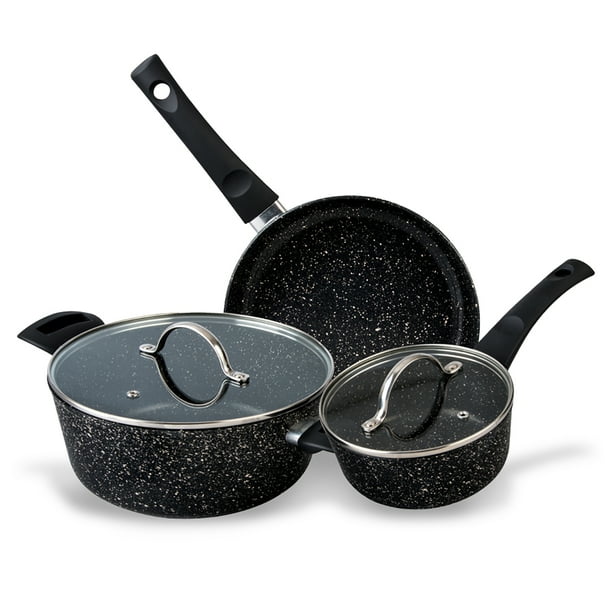 Batería de Cocina Cinsa Forta Roca 5 Piezas Aluminio Forjado con Antiadherente Roca