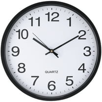 Unique Bargains Silent Non-Ticking Wall Clock with Big Numbers Black