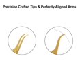 thumbnail image 4 of Professional Golden Tweezers for Eyelash Extension Hand Crafted Japanese Stainless Steel Precision Tweezers (Curved Tip), 4 of 6