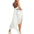 thumbnail image 3 of PENGXIANG Women Summer 2 Pieces Clothes Outfits Solid Color Tie-Up Halter Neck Sleeveless Tank Tops and Ruffles Irregular Long Skirts Set, 3 of 4