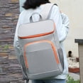 thumbnail image 4 of Mochila Térmica Oxford Con Aislamiento para Ahorrar Espacio Mochila Almacenamiento (gris Naranja), 4 of 7