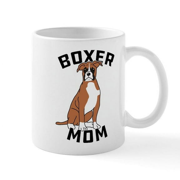 CafePress - Boxer Mom - 11 oz Ceramic Mug - Novelty Coffee Tea Cup