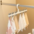 thumbnail image 6 of PRINxy Windproof Sock Clips Hanger,Clothes Drying Rack With 360° Swivel Hook And Strong Clips For Drying And Organize Underwear,Socks,Hats,Scarves,Pants Gray, 6 of 6