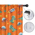 thumbnail image 4 of Blackout Kids Curtains,Orange Cartoon Dinosaurs Rockets Planets Pattern Childrens Insulated Curtains Set Of 2,Bedroom Essentials,Toddler Room Decor 52"x84", 4 of 5