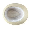 thumbnail image 3 of Byfri Straw Panama Jazz Hat Wide Brim Sun Fedora Hat for Beach Travel Beige + Blue 56-58cm, 3 of 7