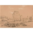 thumbnail image 3 of Jacques-Raymond Brascassat 24x18 Black Modern Framed Museum Art Print Titled - Menhirs in Kermario, 3 of 5