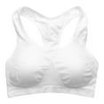 thumbnail image 2 of Spdoo Women Racerback Sports Bras - Removable Padded Seamless High Impact Support Workout Yoga Gym Activewear Bra Wire Free Breathable Bra,White XXL, 2 of 5