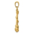thumbnail image 2 of 14k Yellow Gold 3D Anchor W/Rope Pendant Charm, 2 of 4