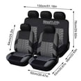 thumbnail image 3 of Universal Car Seat Covers Full Set, Breathable Cloth Automotive Seat Covers for Front Split & Rear Bench, Fit for Sedan SUV Van Truck Interior Accessories, 3 of 8