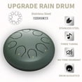 thumbnail image 3 of Outdoor Garden Rain Drum | 6-Inch 8-Notes Steel Tongue Drum with Rain Chime - Chakra Drum for Rain Sound & Sound Healing, Adults Gift, 3 of 6