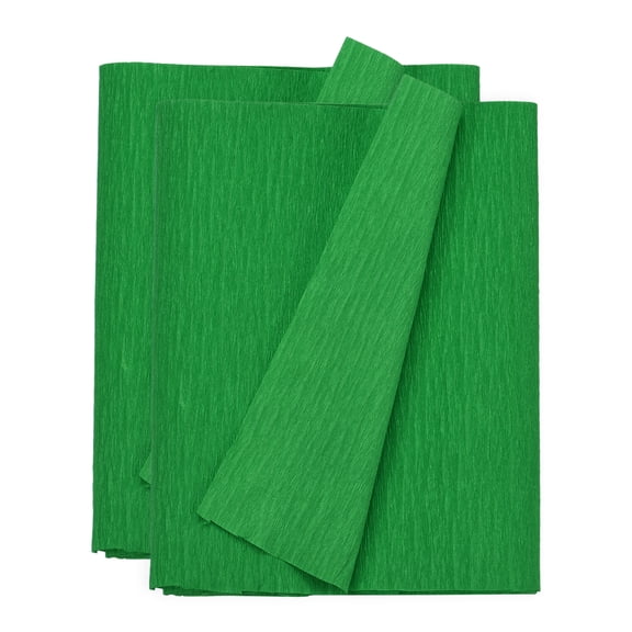 Uxcell 2pcs Crepe Paper Roll 8.2ft Long 7 Inch Wide for Wedding Ceremony Various Large Festivals Decoration, Deep Green