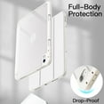 thumbnail image 4 of JETech Case for iPad (A16) 11th/10th Generation (2025/2022) with Pencil Holder, Clear Transparent Back Shell Slim Stand Shockproof Tablet Cover, Auto Wake/Sleep (White), 4 of 7
