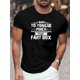 thumbnail image 1 of Camiseta de cuello redondo de moda para hombre con divertido estampado en inglés, diseño divertido, ideal para todas las estaciones, ideal para primavera y verano., 1 of 6