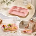 thumbnail image 7 of Divided Serving Tray,RectangularCompartment Snack Plate Portion Control Dish for Dining Table Picnic Camping, 7 of 7