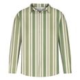 thumbnail image 5 of PuLe Shirts for Men Men's Striped Shirts Casual Long Sleeve Button Down Spring Summer Spring Fall Hawaiian Shirts ﻿, 5 of 5