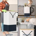 thumbnail image 4 of Clothes laundry hamper with lid, 100L large dirty laundry hampers with Collapsible and Removable Bag,Tall laundry basket for for Bedroom, Laundry Room, Bathroom, Dorm, 4 of 7