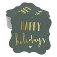 thumbnail image 1 of Inkdotpot Real Gold Foil Happy Holiday Tags Favor Bracket Shape Hang Pack Of 100 Paper Tags, 1 of 7