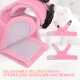 thumbnail image 6 of MoNiBloom Cat Harness for Walking, Escape Proof Soft Adjustable Kitten Vest Harnesses for Pet Cats, Easy Control Mesh Breathable, Pink S, 6 of 8