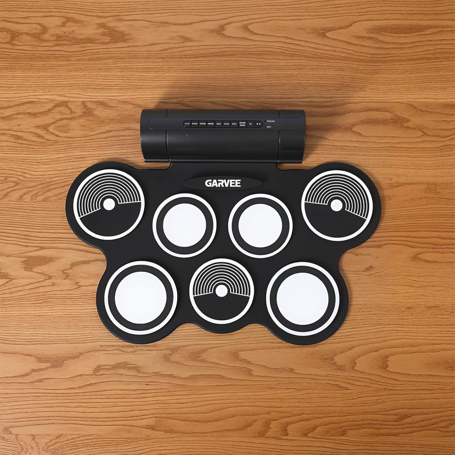 7-Pad Electronic Drum Set with Headphone Jack, Built-In Speaker, Drumsticks & Pedals, Portable Electric Drum Kit for Beginners