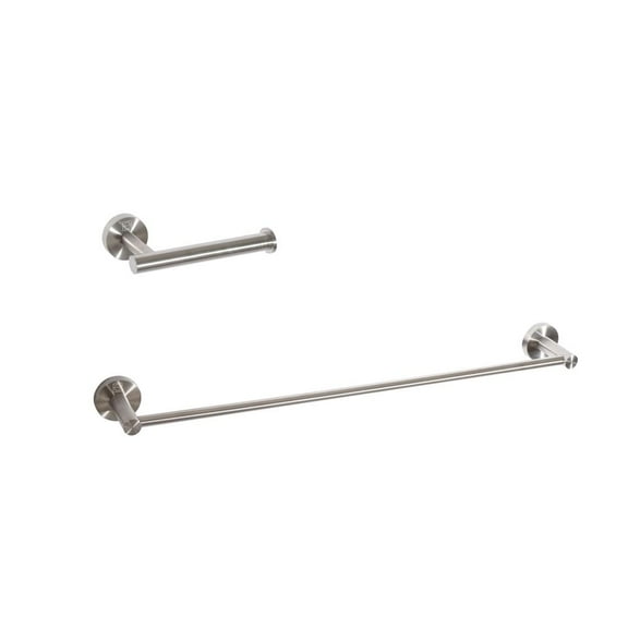 Elegant Kitchen and Bath Alma 2-Piece Bathroom Hardware Set in Brushed Nickel