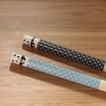 thumbnail image 5 of BambooMN Premium Reusable Japanese Bamboo Chopsticks, Polka Dot Panda, 9.5 inch - Sky and Navy Blue - 120 Pairs, 5 of 7