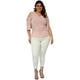 thumbnail image 5 of Blusa estampada Roman Fashion modelo 0912 rosa Talla extra 40, 5 of 6