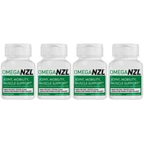 OmegaNZL Original Omega-3 Joint Support Supplement, Green-Lipped Mussel Oil, 4 Bottles, 240 Softgels