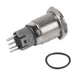 thumbnail image 2 of Botón Pulsador De Enganche Del Interruptor De Palanca LED De Metal De 16 Mm Y 12 V, Componentes Duraderos De Cobre Y Níquel De Resistencia Industrial, Fácil Instalación, 2 of 6