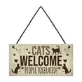 thumbnail image 1 of Wooden Sign Cat Tag Rectangular Wood Decoration Pet Slogan Pendant Decoration, 1 of 6