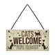 thumbnail image 1 of Cartel de madera con gato, decoración rectangular de madera, eslogan para mascotas, colgante decorativo, 1 of 6