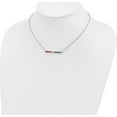 thumbnail image 4 of Sterling Silver Rhodium-Plated Colorful Cz Bar Necklace (18 X 38) Made In Thailand qg5046-18, 4 of 5